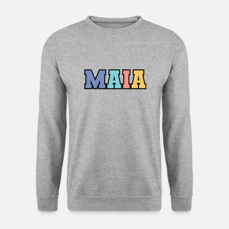 Name - Maia - Unisex Pullover - Weißgrau meliert