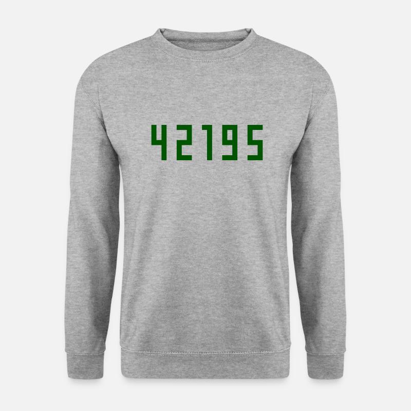 Marathon 42195 Meter - Unisex Pullover - Weißgrau meliert