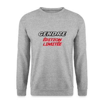 Limited edition GENDRE - Unisex Sweatshirt - salt & pepper - Front - Alina (178cm) & Michal (187cm)