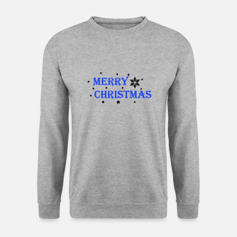 Merry Christmas - Unisex Pullover - Weißgrau meliert