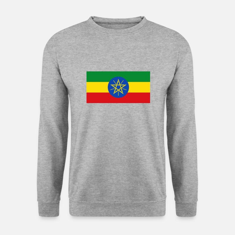 Äthiopien - Unisex Pullover - Weißgrau meliert