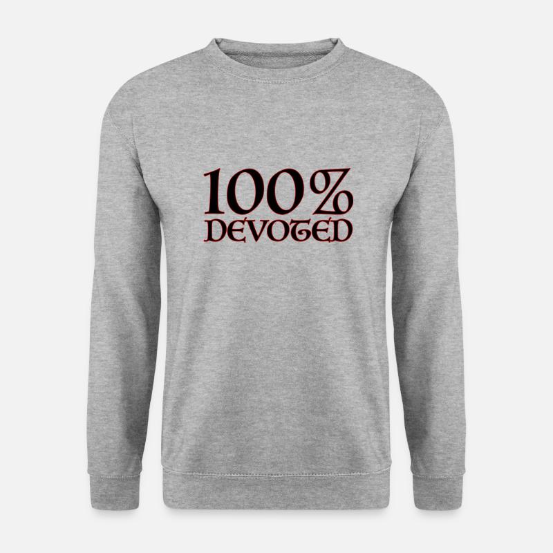 100 % dévoué - Sweat-shirt Unisexe - gris chiné