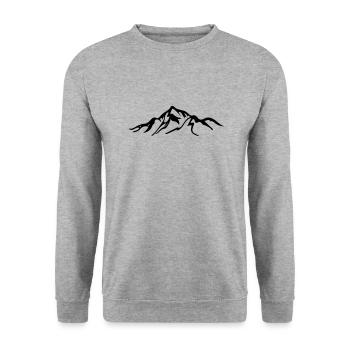Berg - Unisex Pullover - Weißgrau meliert - Vorne - Alina (178cm) & Michal (187cm)