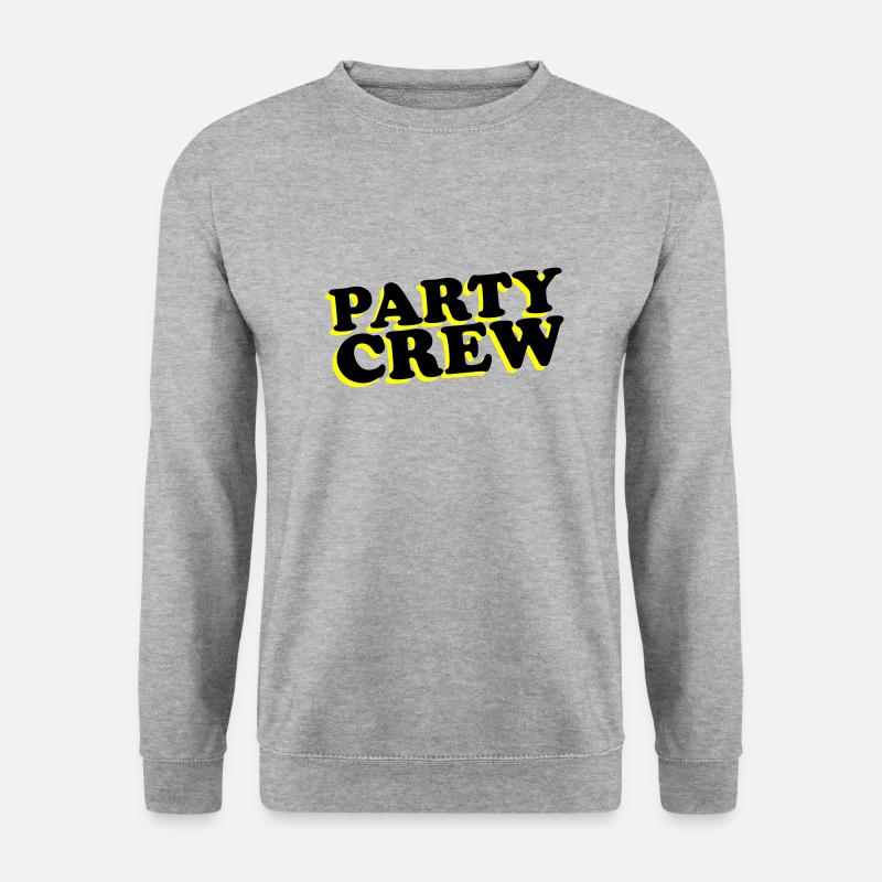 Party Crew - Unisex Pullover - Weißgrau meliert