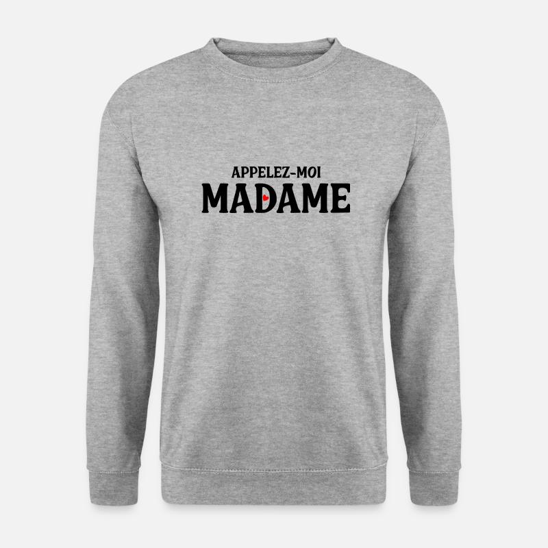 Dame - Unisex Pullover - Weißgrau meliert