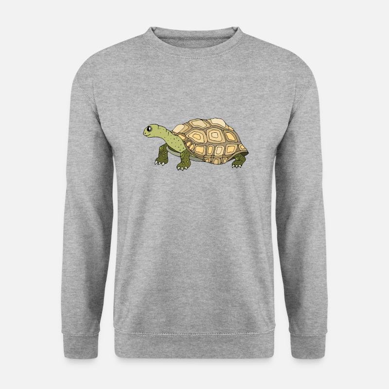 Schildkröte - Unisex Pullover - Weißgrau meliert