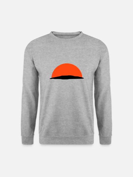 sunset - Unisex Pullover - Weißgrau meliert