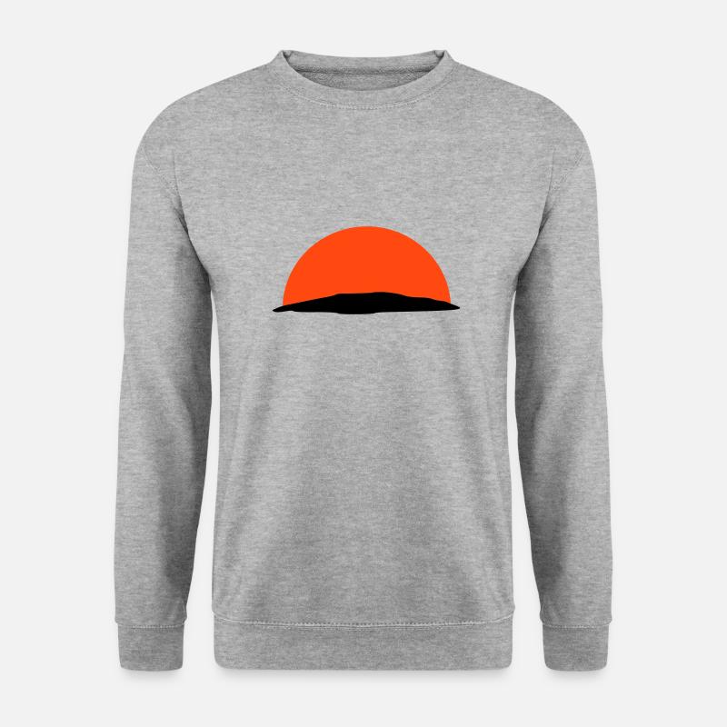 sunset - Unisex Pullover - Weißgrau meliert