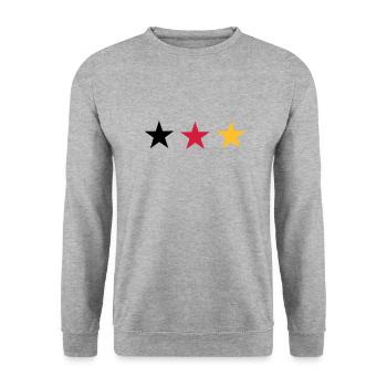 Stars in Germany colors - Unisex Sweatshirt - salt & pepper - Front - Alina (178cm) & Michal (187cm)