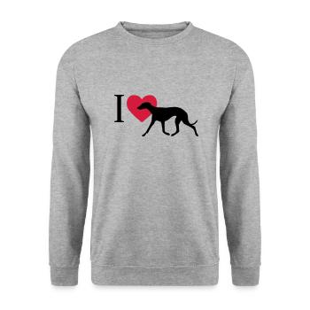 Whippet - Unisex Sweatshirt - salt & pepper - Front - Alina (178cm) & Michal (187cm)