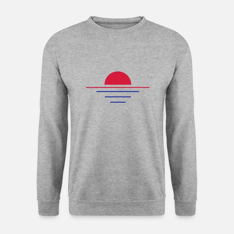 Sonnenuntergang - Unisex Pullover - Weißgrau meliert