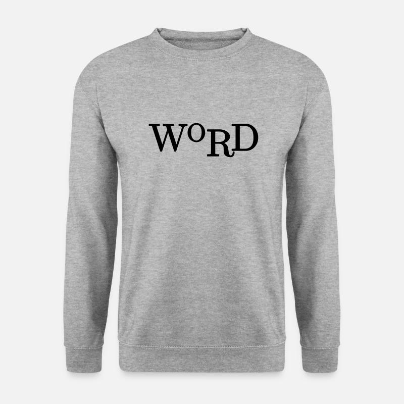 Word - Unisex Pullover - Weißgrau meliert