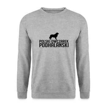 POLSKI OWCZAREK PODHALANSKI Dogs Wilsigns Dog - Unisex Sweatshirt - salt & pepper - Front - Alina (178cm) & Michal (187cm)