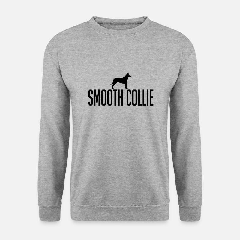 SMOOTH COLLIE Hunde Hund Wilsigns Kurzhaar Collie - Unisex Pullover - Weißgrau meliert