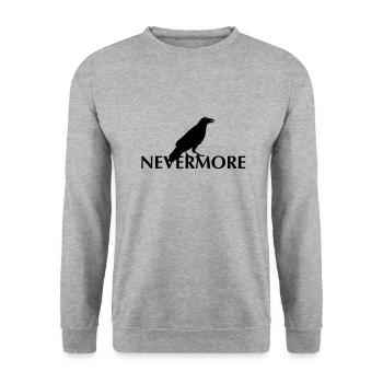 Nevermore-2 - Unisex Pullover - Weißgrau meliert - Vorne - Alina (178cm) & Michal (187cm)