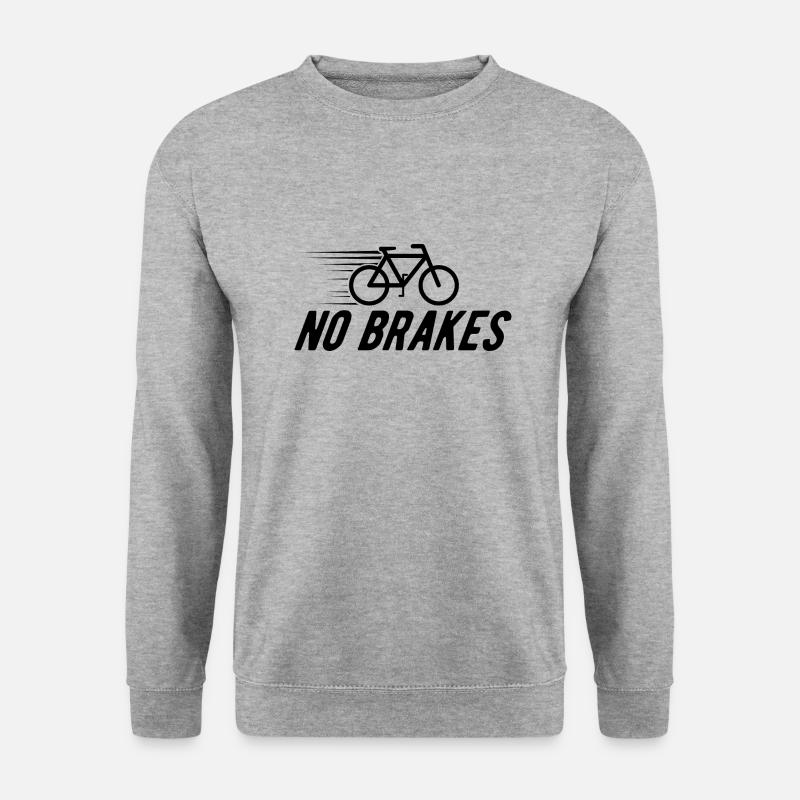 NO BRAKES - Unisex Pullover - Weißgrau meliert