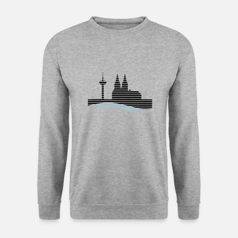 Köln - Unisex Pullover - Weißgrau meliert