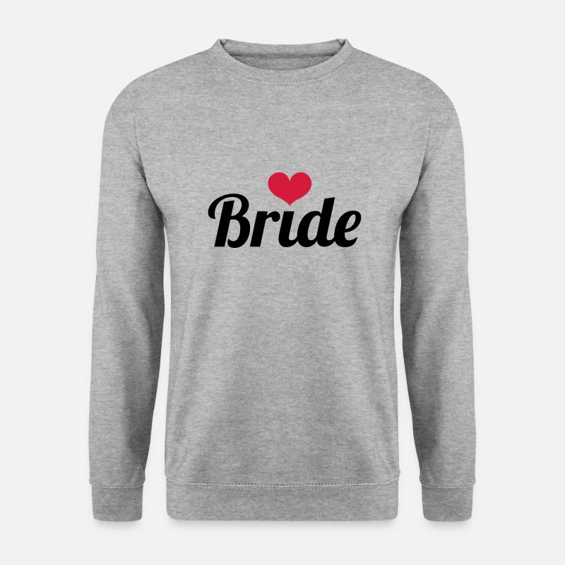 Bride - Wedding - Unisex Pullover - Weißgrau meliert