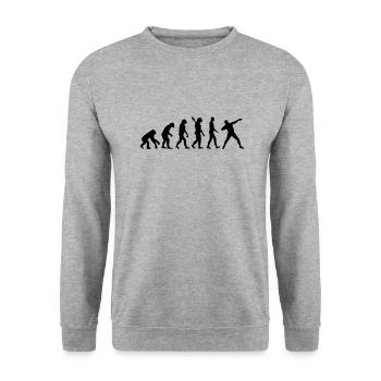 Evolution Shot put - Unisex Sweatshirt - salt & pepper - Front - Alina (178cm) & Michal (187cm)
