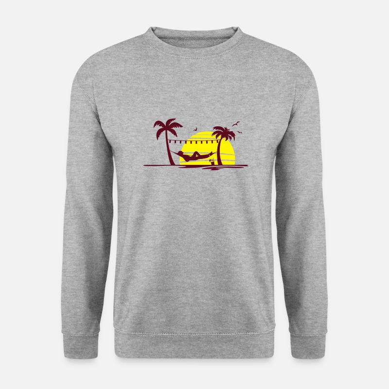 Sommer - Hängematte - Unisex Pullover - Weißgrau meliert