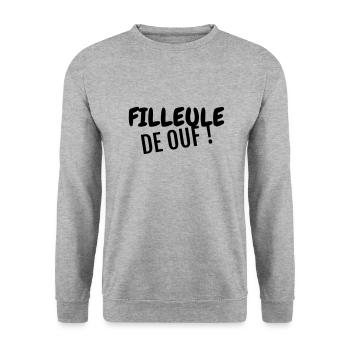 Parrain / Marraine / Filleule / Filleul - Sweat-shirt Unisexe - gris chiné - Devant - Alina (178cm) & Michal (187cm)