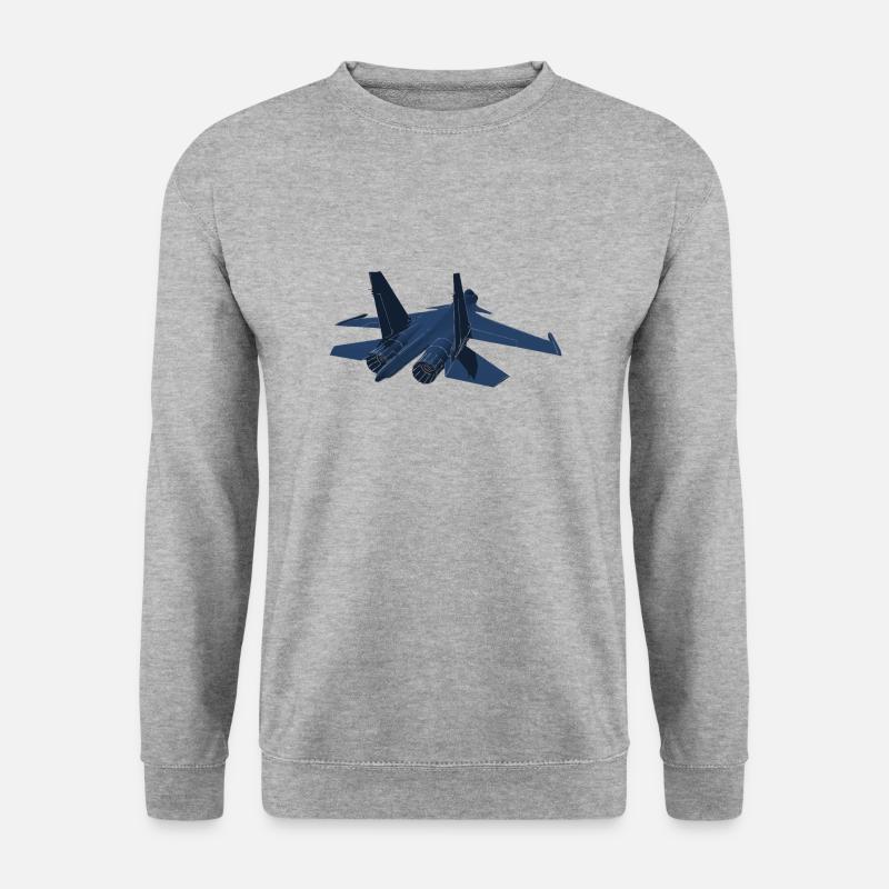 Su-35 - Unisex Pullover - Weißgrau meliert