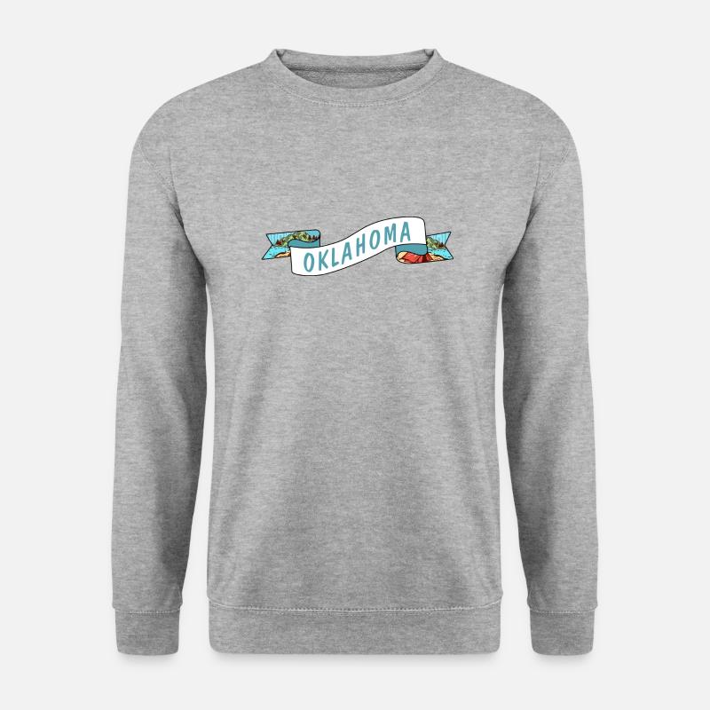 Oklahoma - Unisex Pullover - Weißgrau meliert