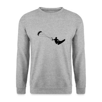 Kite Surf Jump - Sweat-shirt Unisexe - gris chiné - Devant - Alina (178cm) & Michal (187cm)