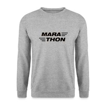 Fußball Soccer - Unisex Pullover - Weißgrau meliert - Vorne - Alina (178cm) & Michal (187cm)