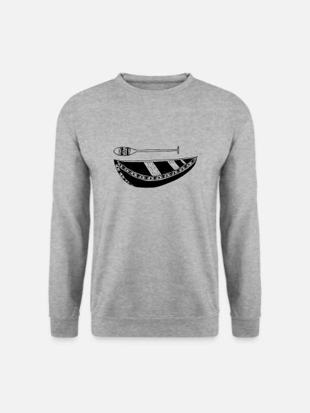 Kanu und Kajak Souvenir und Geschenk - Unisex Pullover - Weißgrau meliert