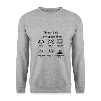 Dog lovers(black) - Unisex Sweatshirt - salt & pepper - Front - Alina (178cm) & Michal (187cm)
