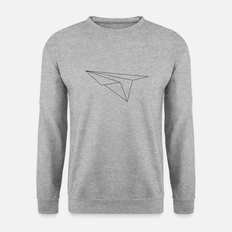 PaperPlane - Unisex Pullover - Weißgrau meliert