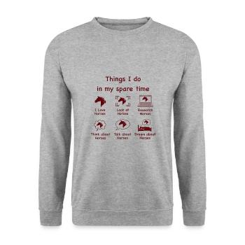 Horse lovers (brown) - Unisex Sweatshirt - salt & pepper - Front - Alina (178cm) & Michal (187cm)