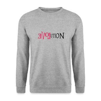 Evolution 4b - Sweat-shirt Unisexe - gris chiné - Devant - Alina (178cm) & Michal (187cm)