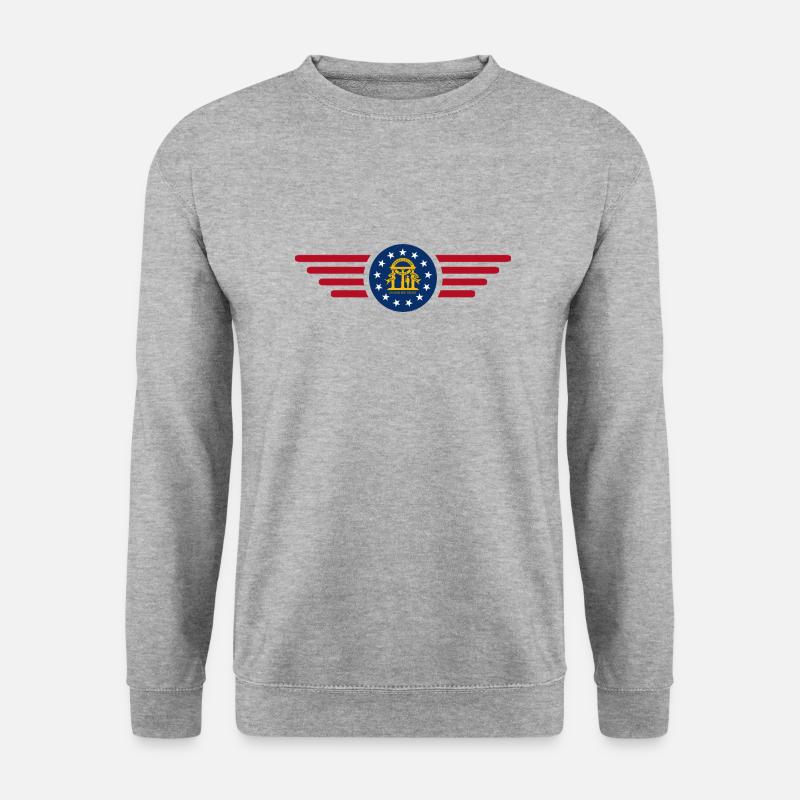 Georgia USA - Unisex Pullover - Weißgrau meliert