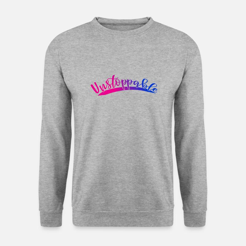 Unstoppable - Unisex Pullover - Weißgrau meliert