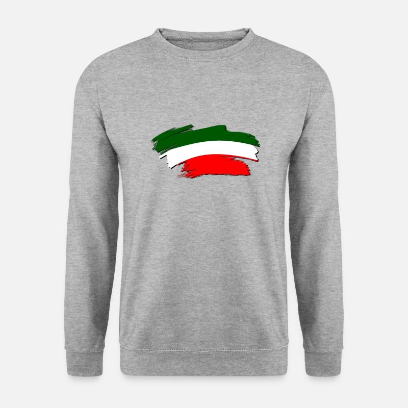 italienische Flagge - Unisex Pullover - Weißgrau meliert