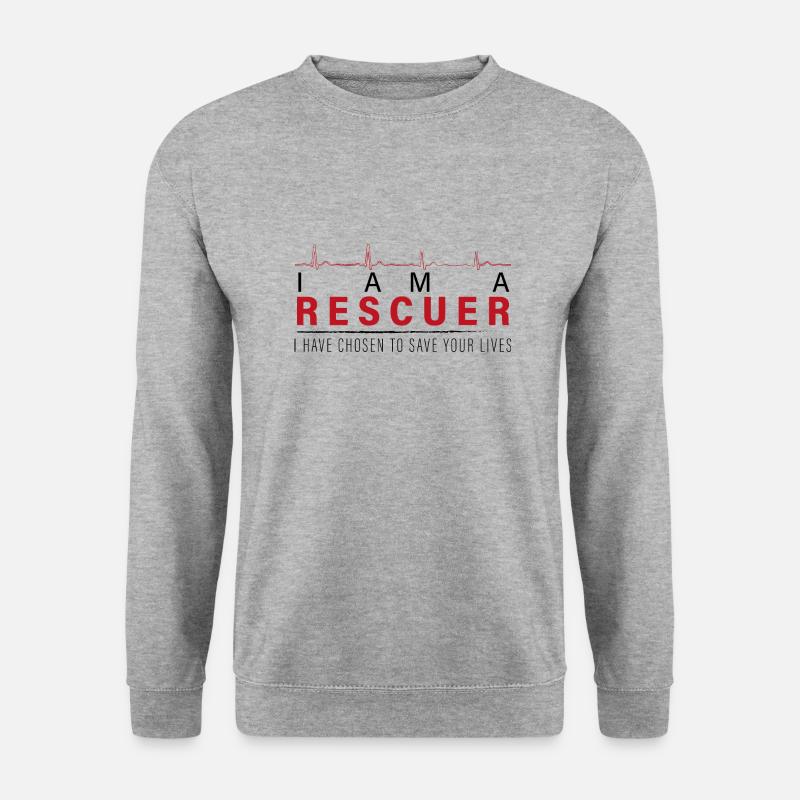 Retten - Unisex Pullover - Weißgrau meliert