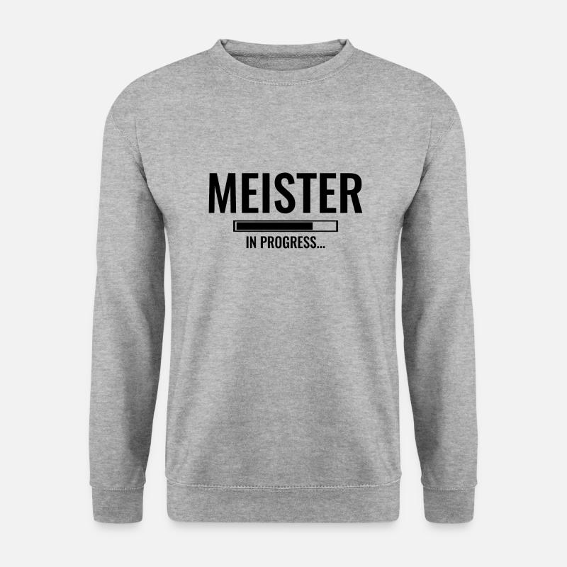 Meister Abschluss Handwerker - Unisex Pullover - Weißgrau meliert