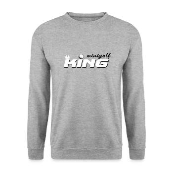 Minigolf King - Unisex Pullover - Weißgrau meliert - Vorne - Alina (178cm) & Michal (187cm)