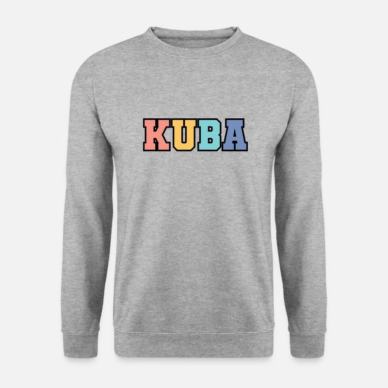 Name - Kuba - Unisex Pullover - Weißgrau meliert