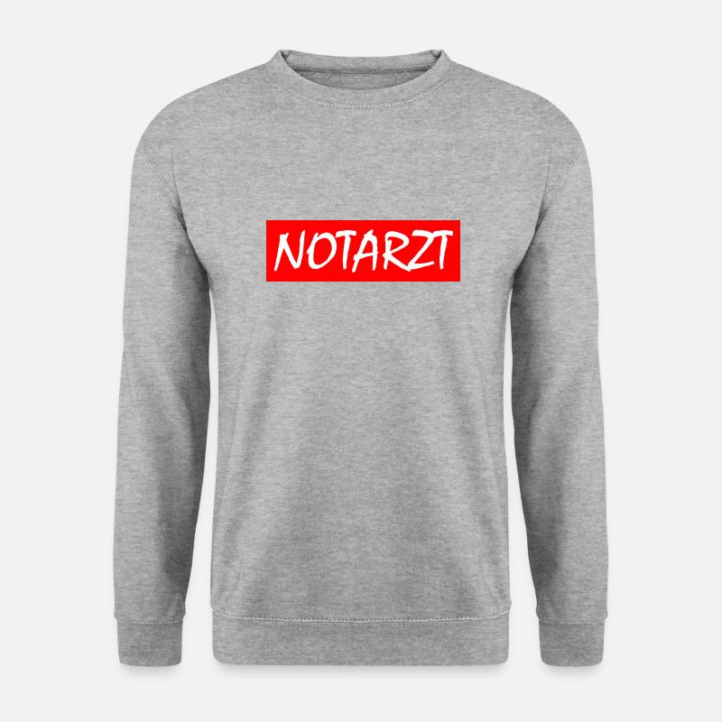 Notarzt - Unisex Pullover - Weißgrau meliert