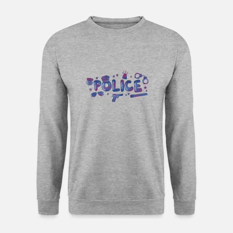 Police - Unisex Pullover - Weißgrau meliert