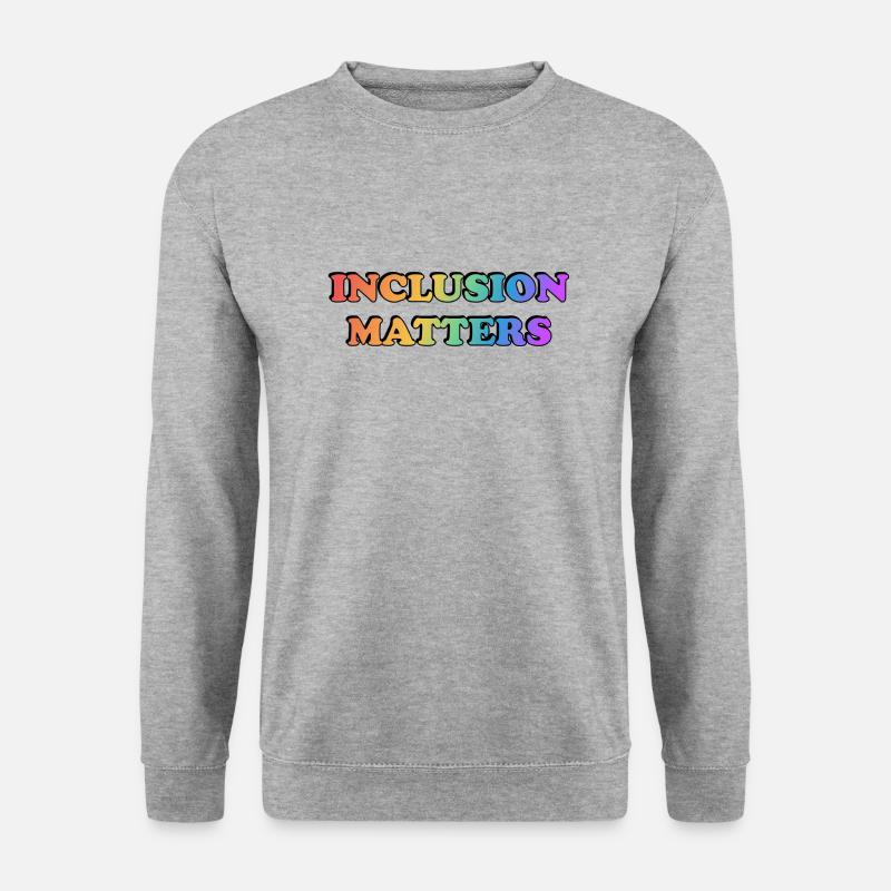 L’inclusion compte Arc-en-ciel - Sweat-shirt Unisexe - gris chiné