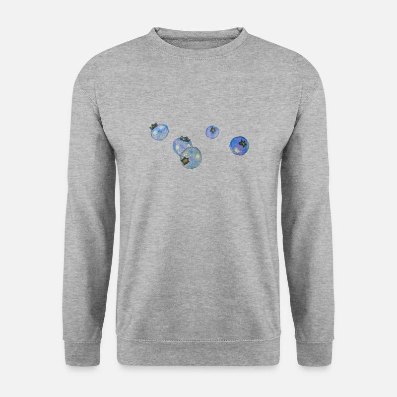 Heidelbeeren - Unisex Pullover - Weißgrau meliert