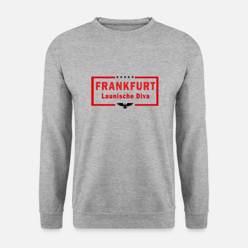 Frankfurt: Schlappekicker - Unisex Pullover - Weißgrau meliert