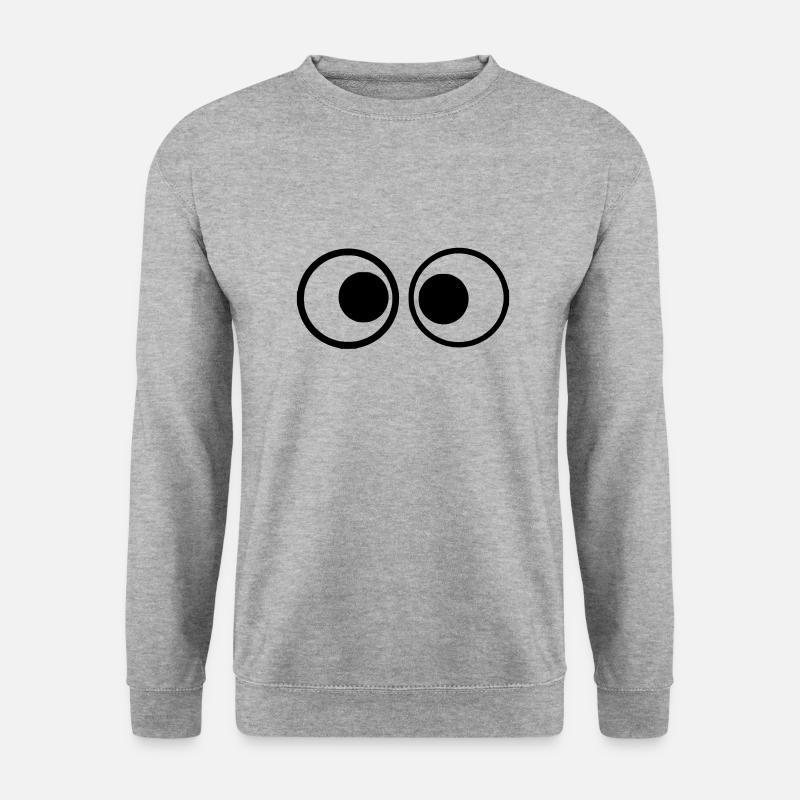 Augen 1 - Unisex Pullover - Weißgrau meliert