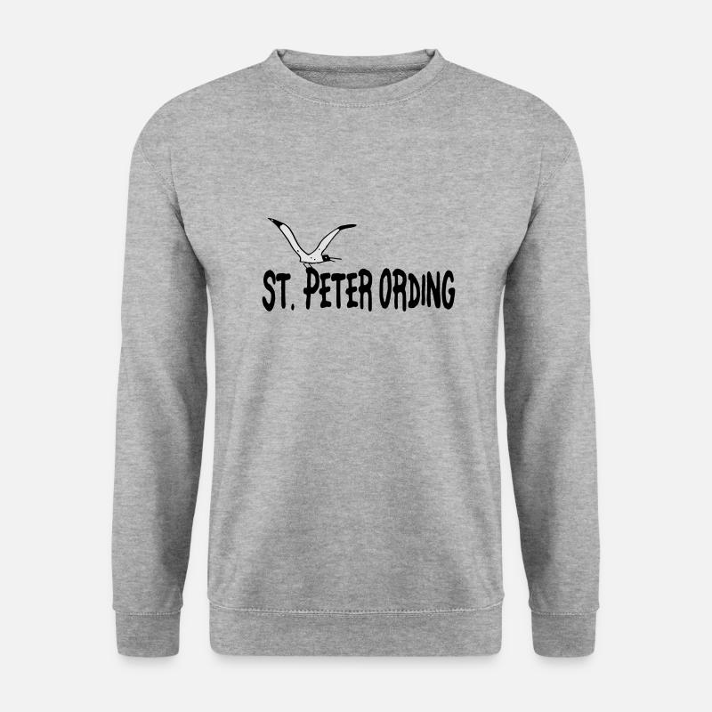 St Peter Ording - Unisex Pullover - Weißgrau meliert