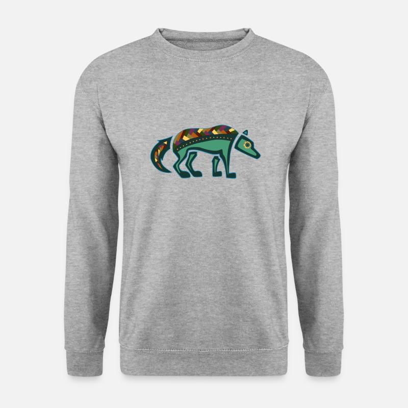 Wolf - Unisex Pullover - Weißgrau meliert