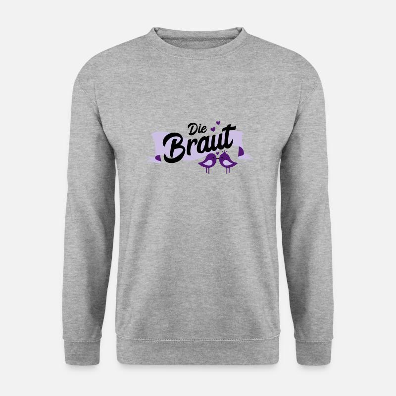 Die Braut Junggesellinnenabschied Geschenk - Unisex Pullover - Weißgrau meliert